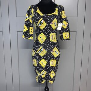 Rue21 Nickelodeon Spongebob Squarepants Print Bodycon Dress Small Stretch Scoop
